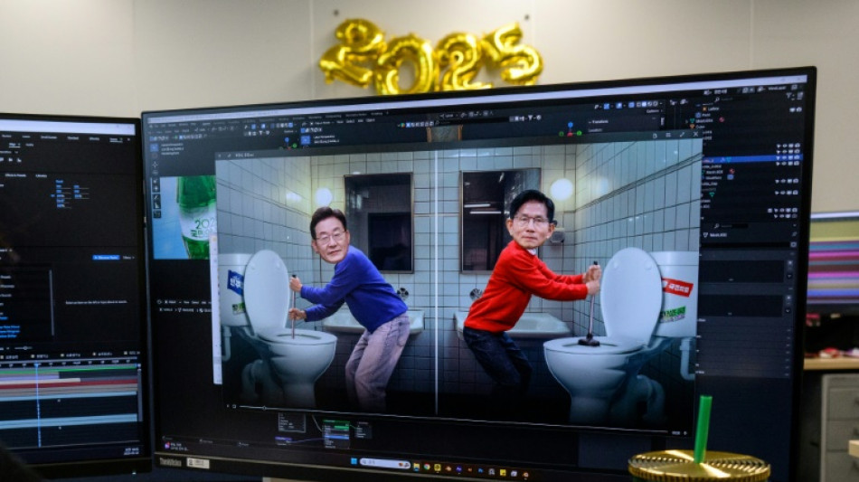 Pour pimenter la soir&eacute;e &eacute;lectorale, la TV sud-cor&eacute;enne mise sur les visuels d&eacute;jant&eacute;s