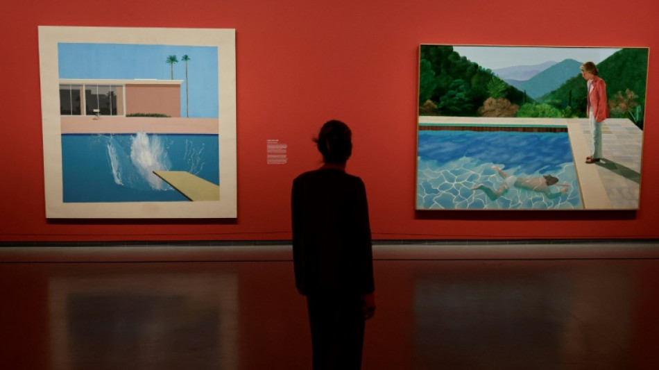 Frail David Hockney celebrated in vast Paris retrospective