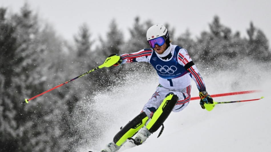 McGrath tops Olympic slalom times but Braathen out
