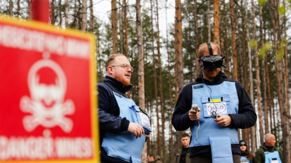 Auf den Spuren von Diana: Prinz Harry besucht Minenr&auml;umer in der Ukraine
