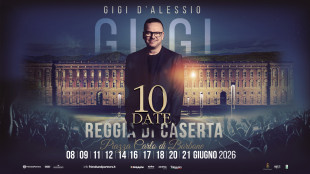 Dieci concerti di Gigi D'Alessio nel 2026 alla Reggia di Caserta