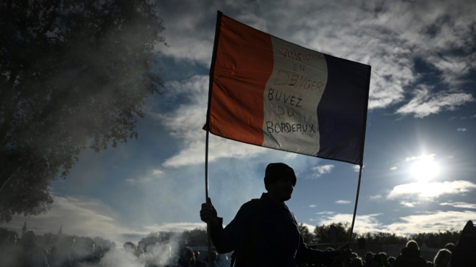 Crise viticole: "cellule de crise" ouverte en Gironde apr&egrave;s une manifestation