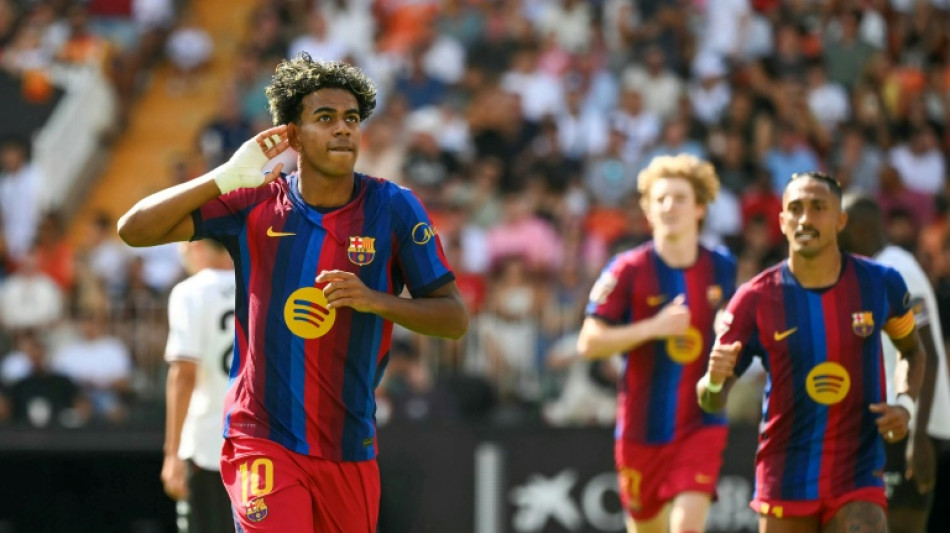 Yamal hits double as 'nearly perfect' Barca thrash Valencia