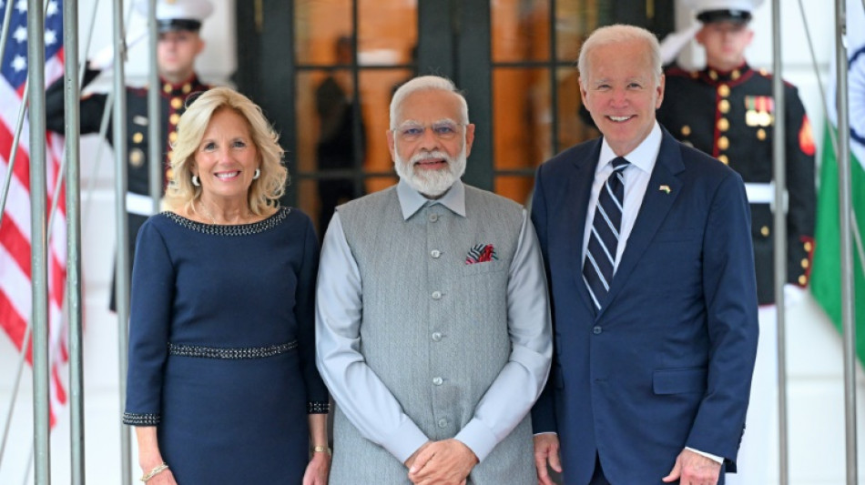 Biden d&eacute;roule le tapis rouge au Premier ministre indien Modi