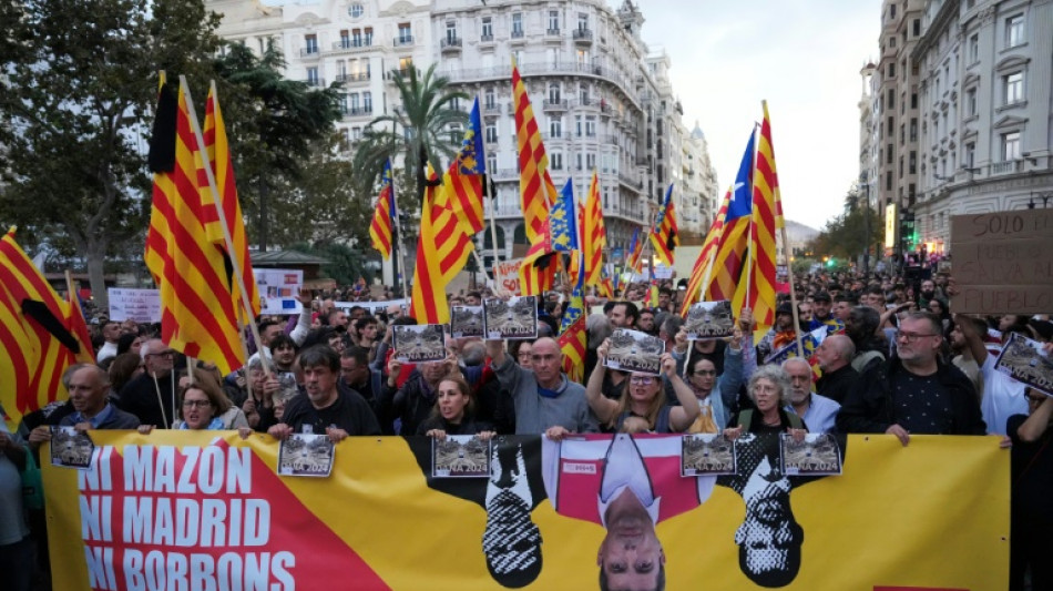 Manifesta&ccedil;&atilde;o re&uacute;ne milhares em Valencia contra gest&atilde;o de inunda&ccedil;&otilde;es