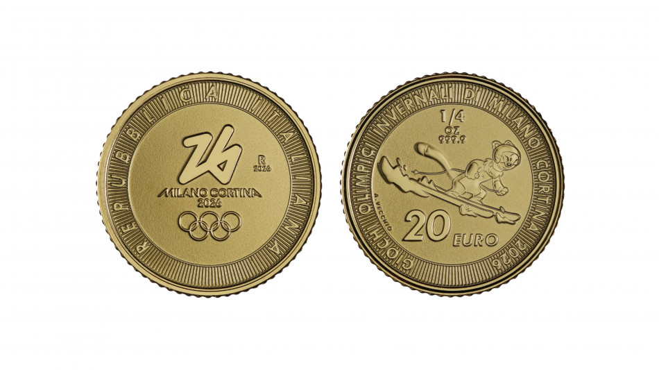 Milano Cortina 2026, due nuove monete d'oro dedicate ai Giochi Olimpici Invernali