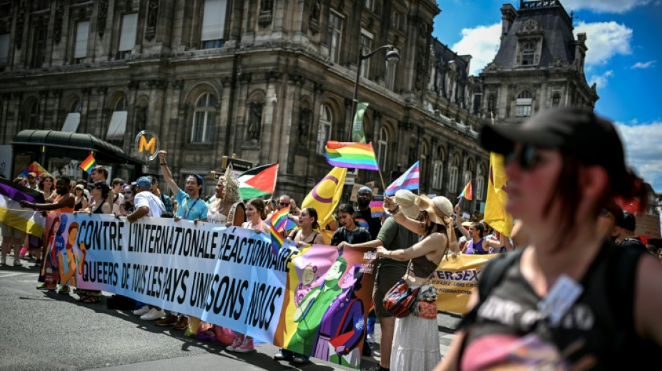 A Paris, une marche des fiert&eacute;s remont&eacute;e "contre l'internationale r&eacute;actionnaire"