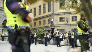 Dois homens queimam um Alcor&atilde;o em protesto autorizado em frente ao Parlamento sueco