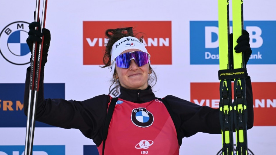 Biathlon: Jeanmonnot remporte la poursuite d'Anterselva et se rapproche au classement g&eacute;n&eacute;ral