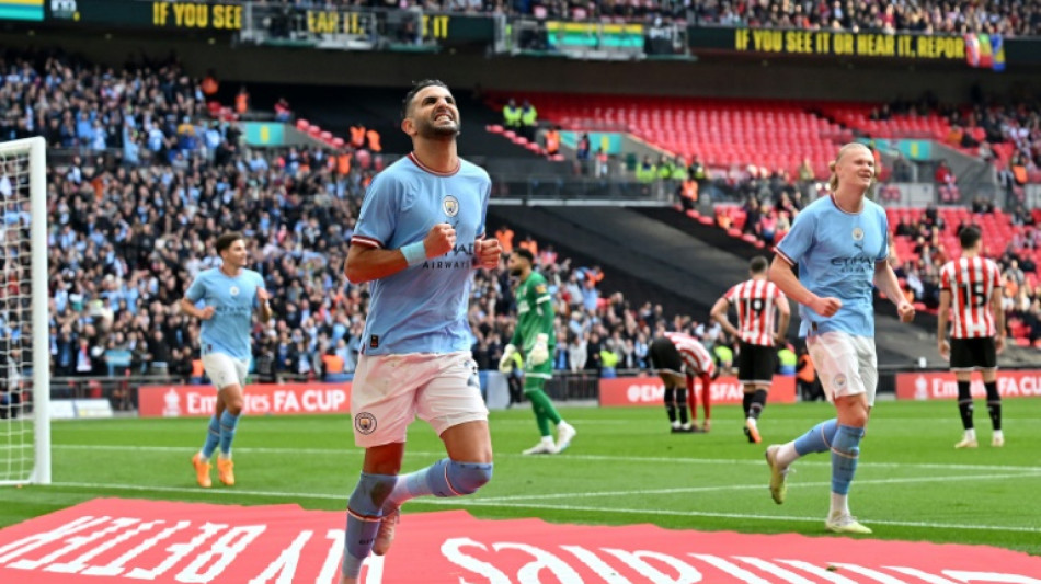 City vence Sheffield United (3-0) com hat-trick de Mahrez e vai &agrave; final da Copa da Inglaterra