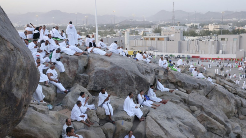 Peregrinos musulmanes rezan en el monte Arafat, un momento crucial del hach