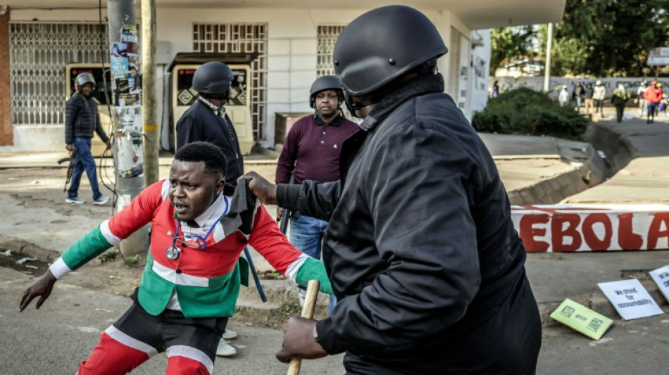 One shot as Kenyan protests at US Ebola centre turn violent