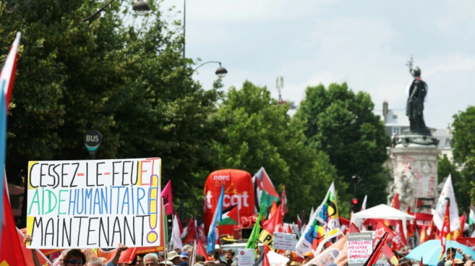 Mobilisations en France pour la Palestine &agrave; l'appel de syndicats et partis de gauche