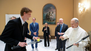 Tennis champ Sinner meets Pope Leo, offers quick rally